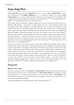 Iran‒Iraq War