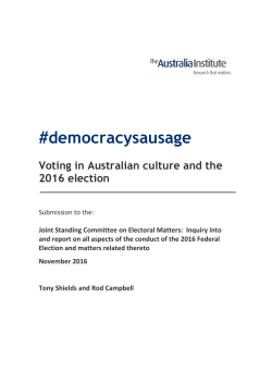 #democracysausage - The Australia Institute