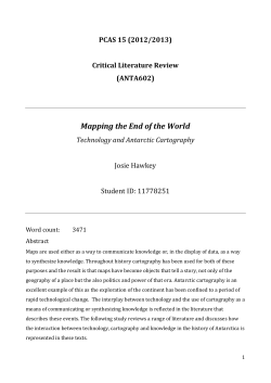 Mapping the end of the world - technology and Antarctic cartography