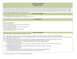 Unit 1: What Good Writers Do Grade Level