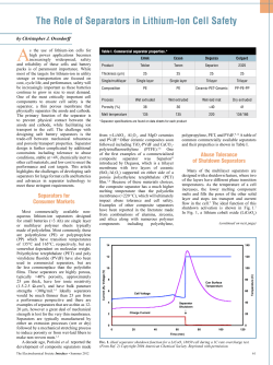 The Role of Separators in Lithium