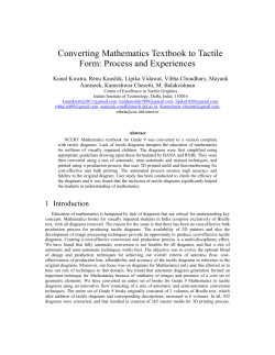 Converting Mathematics Textbook to Tactile Form