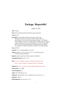 Package `ReporteRs`