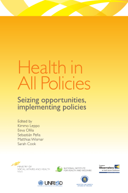 Health in All Policies final - WHO/Europe