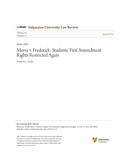 Morse v. Frederick: Students` First Amendment