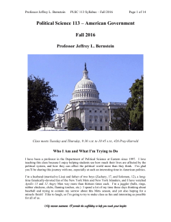 Political Science 112 &ndash; American Government