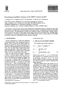 Simulating simplified versions of the IKKT matrix model* (1)
