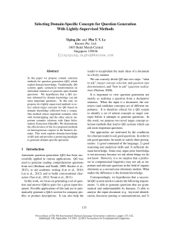 Selecting Domain-Specific Concepts for Question Generation With