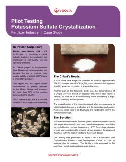 Pilot Testing Potassium Sulfate Crystallization