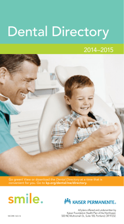 Dental Directory 2014-2015