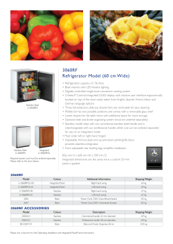 3060RF Refrigerator Model (60 cm Wide) - U-Line
