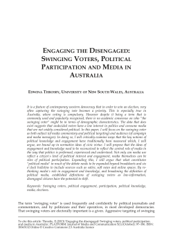Engaging the disengaged: Swinging voters, political participation