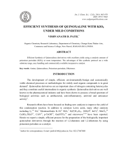 efficient synthesis of quinoxaline with kio4 under mild conditions
