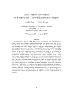 Preattentive perception of elementary three dimensional shapes