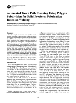 Automated Torch Path Planning Using Polygon Subdivision for Solid