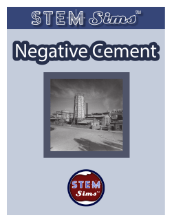 Negative Cement Brochure