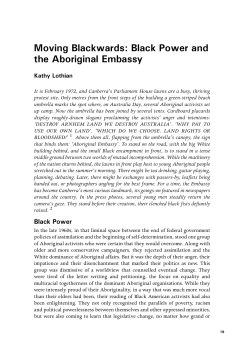 Moving Blackwards - ANU Press