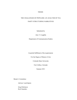 an analysis of Tea Party structuring narratives