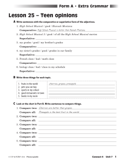 Lesson 25 &ndash; Teen opinions