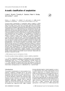 Acoustic classification of zooplankton