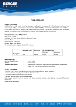 tuff metallics - Berger Paints Arabia