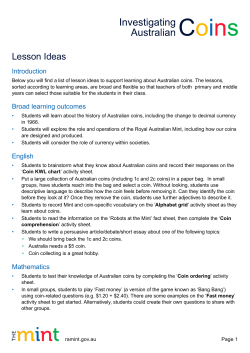 Lesson Ideas - Royal Australian Mint