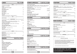 starters main courses for the kids desserts lunch snacks extra