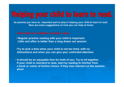 Helping your child to read