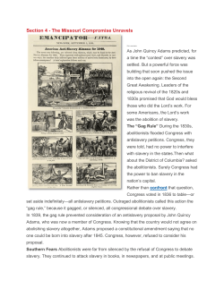 Section 4 - The Missouri Compromise Unravels