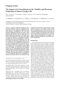 Original Article The Impact of 4-Nonylphenol on the