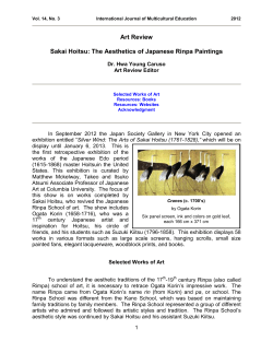 Art Review Sakai Hoitsu - International Journal of Multicultural