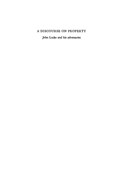 A DISCOURSE ON PROPERTY John Locke and his - e-TCS