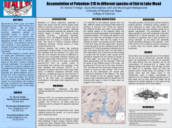 Accumulation of polonium-210 in different species of fish in Lake Mead