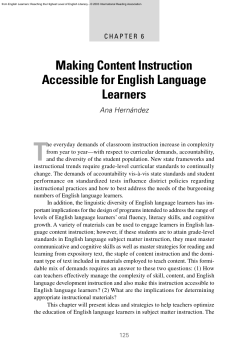 Making Content Instruction Accessible for English Language Learners