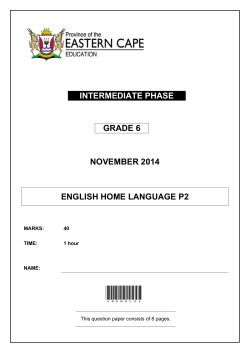 English Home Language P2