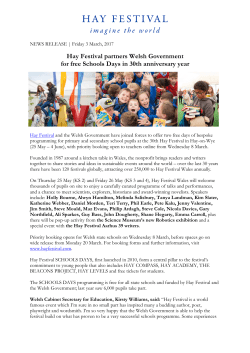 Hay Festival 2017 Schools Days announced