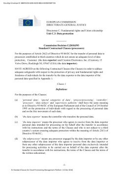 -1- EUROPEAN COMMISSION DIRECTORATE