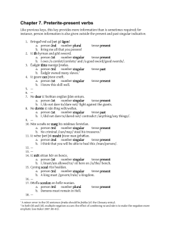 Chapter 7. Preterite-present verbs