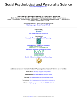 Trait Approach Motivation Relates to Dissonance