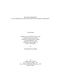 ROUTES OF FREEDOM - Louisiana State University