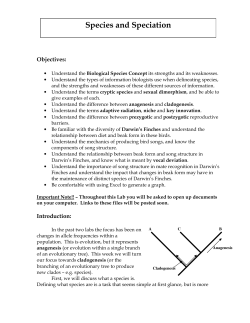 Species and Speciation