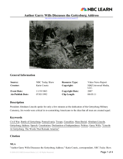 Author Garry Wills Discusses the Gettysburg Address