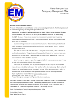 A letter from your local Emergency Management Office
