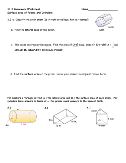 Partner Activity: Find the surface area of each figure below