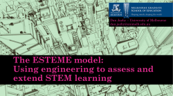 The ESTEME model - STEM Education Conference