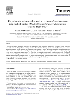 Experimental evidence that oral secretions of