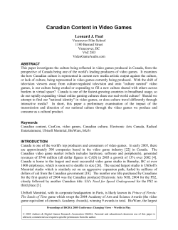 PDF (Paper) - Video Game Audio