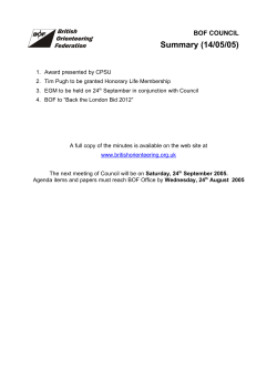 Minutes - British Orienteering