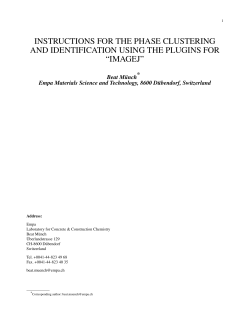 instructions for the phase clustering
