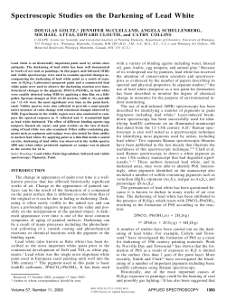 Spectroscopic Studies on the Darkening of Lead White